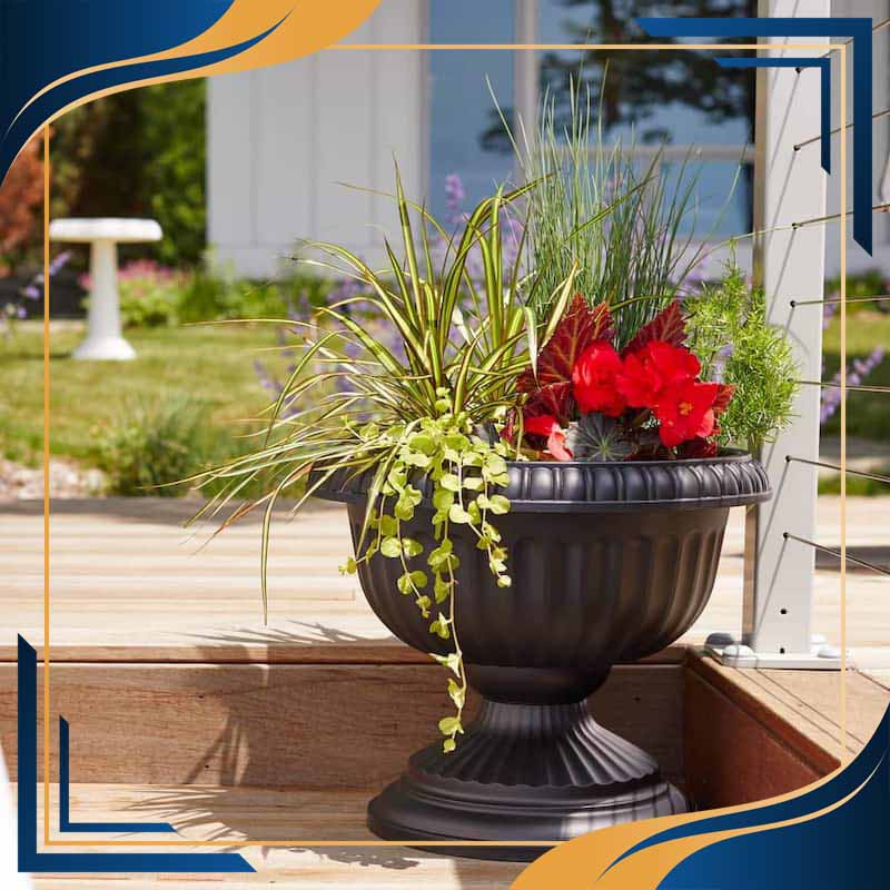 گلدان پلاستیکی پایه دار