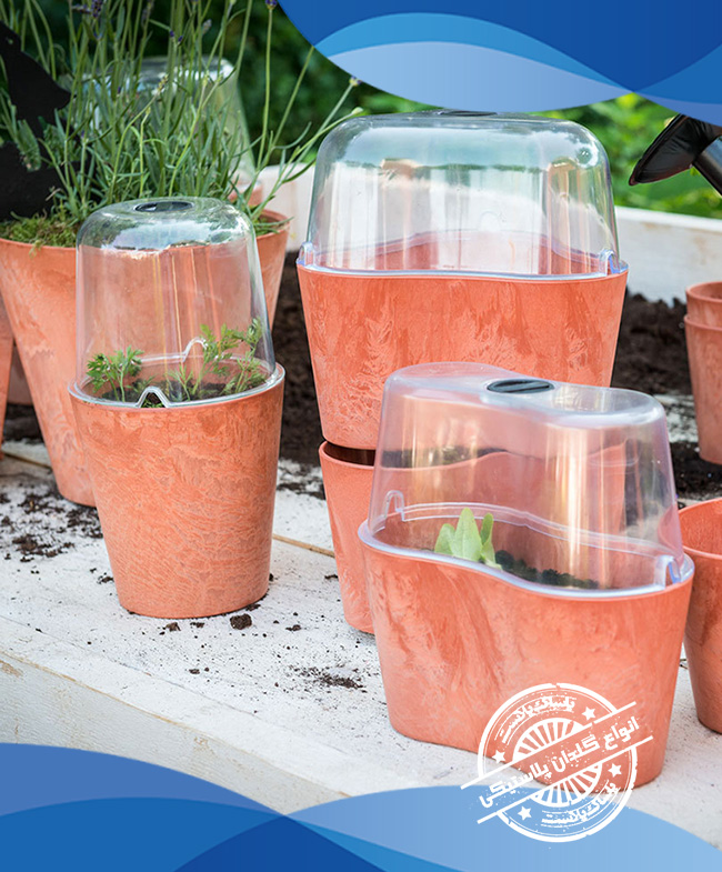 گلدان پلاستیکی دوقلو