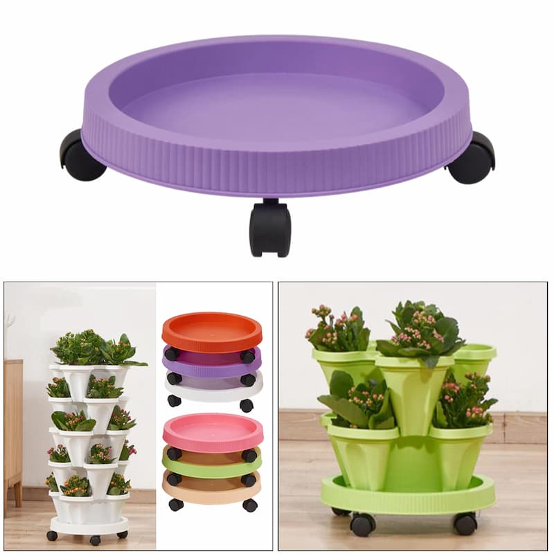 گلدان پلاستیکی چرخدار