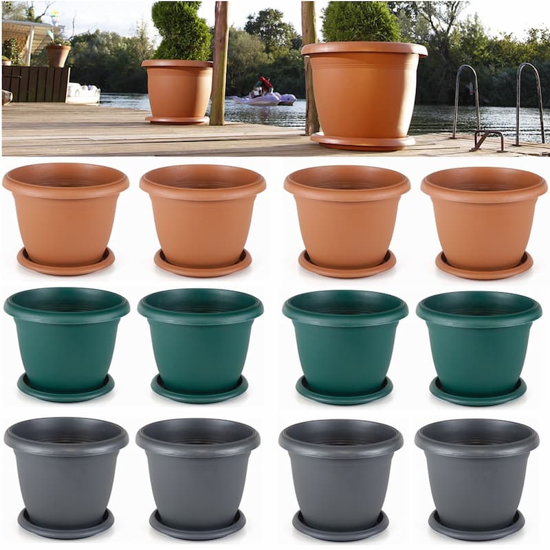 گلدان پلاستیکی گرد