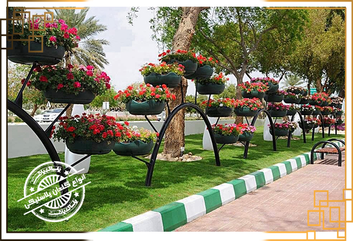 گلدان پلاستیکی نرده ای