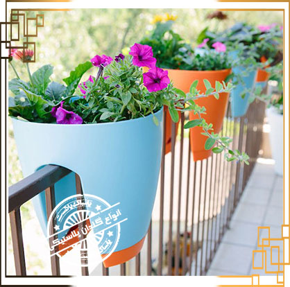 گلدان پلاستیکی نرده ای