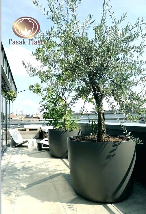 گلدان پلاستیکی آجری