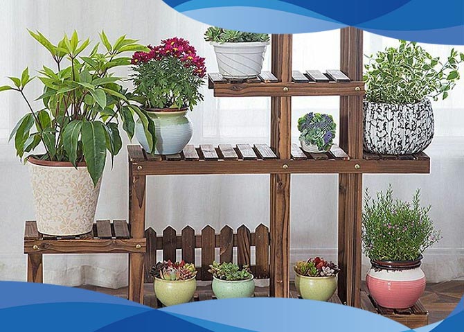 گلدان پلاستیکی طرح سفال