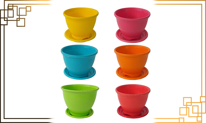 گلدان پلاستیکی گل آوید