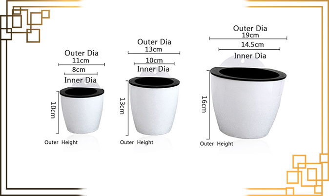 گلدان پلاستیکی متوسط