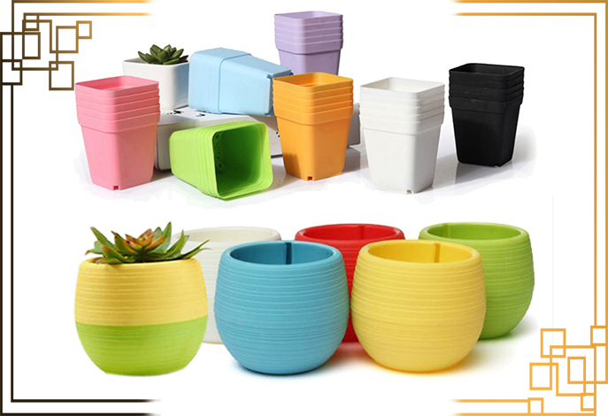 گلدان پلاستیکی متوسط