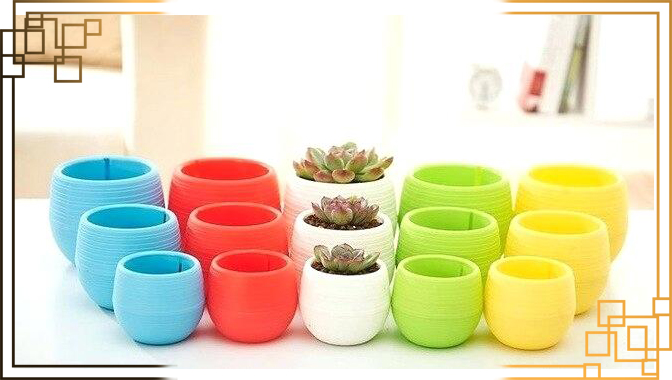 گلدان پلاستیکی متوسط