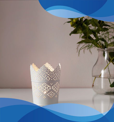 گلدان پلاستیکی لبه توری