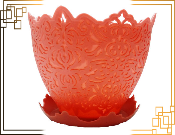 گلدان پلاستیکی طرح برجسته