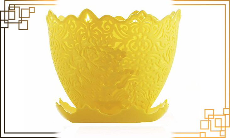 گلدان پلاستیکی طرح برجسته