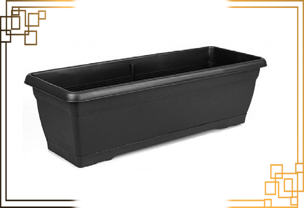 گلدان پلاستیکی مشکی بزرگ