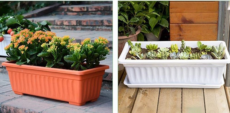 گلدان پلاستیکی باکس مستطیلی