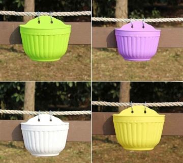 انواع مدل گلدان پلاستیکی رنگی دیواری حیاط و بالکن