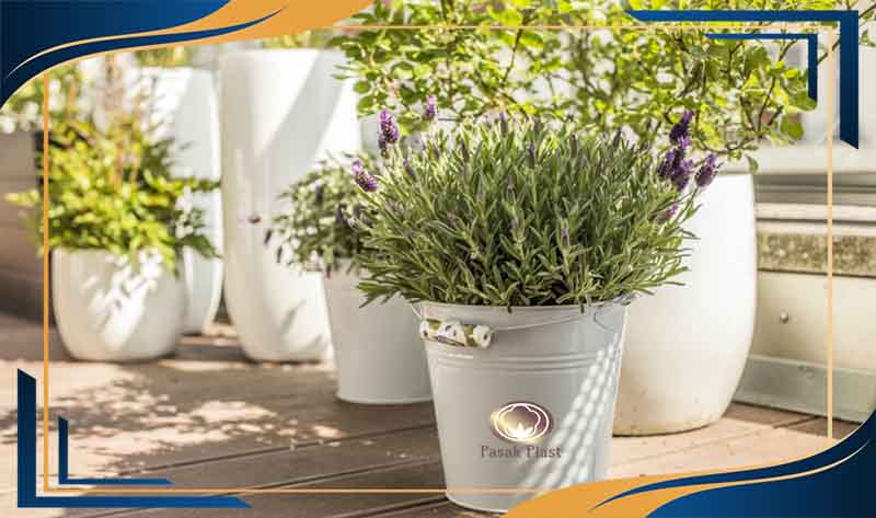 گلدان پلاستیکی گرد