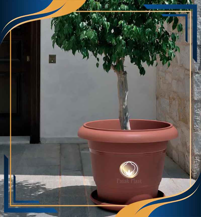 گلدان پلاستیکی گرد