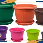 گلدان پلاستیکی گرد