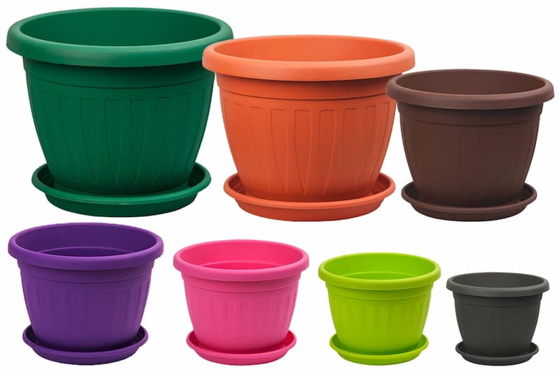 گلدان پلاستیکی گرد